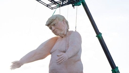 43-ft-tall bare Donald Trump statue erected in Las Vegas: ‘Crooked and obscene’ set up to gasoline election discourse