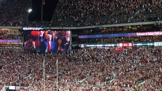 Donald Trump will get grand welcome at Alabama-Georgia sport, greeted with ‘USA, USA, USA’ chants: Watch