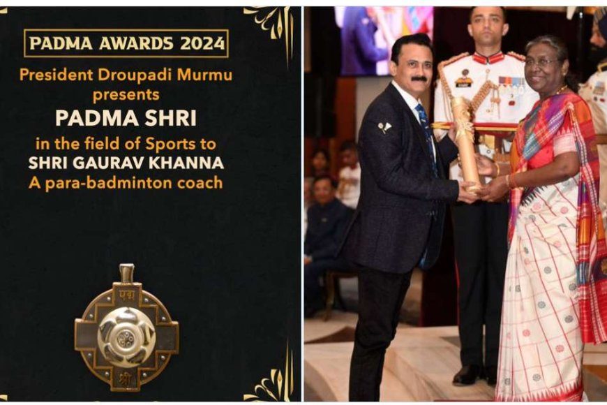 Congratulations : Hon’ble President of India, Smt. Droupadi Murmu presents Padma Shri to Shri Gaurav Khanna. (360taazanews.com) Congratulations : Hon’ble President of India, Smt. Droupadi Murmu presents Padma Shri to Shri Gaurav Khanna. (360taazanews.com)
