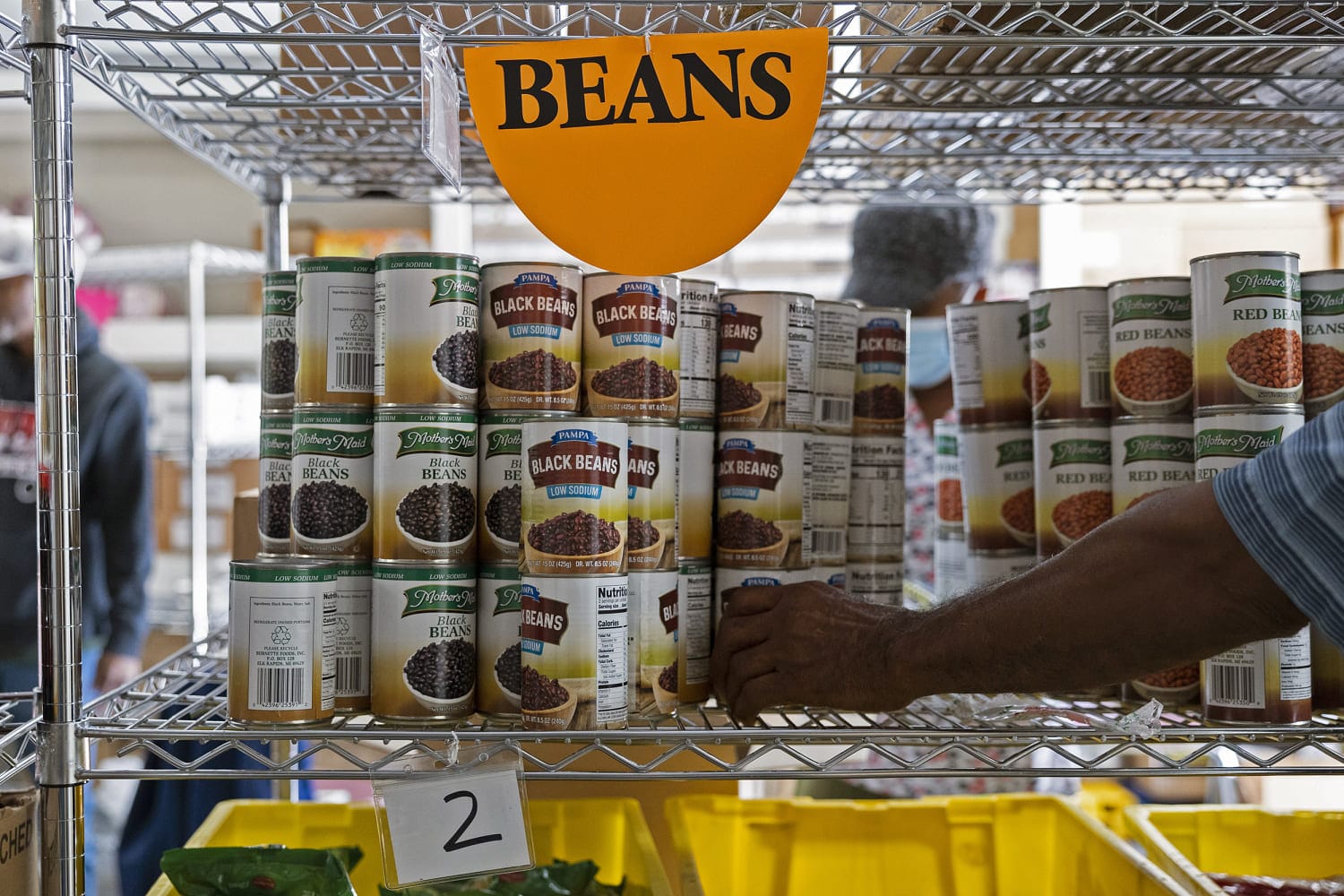 In key swing states, the traces at meals banks are rising longer