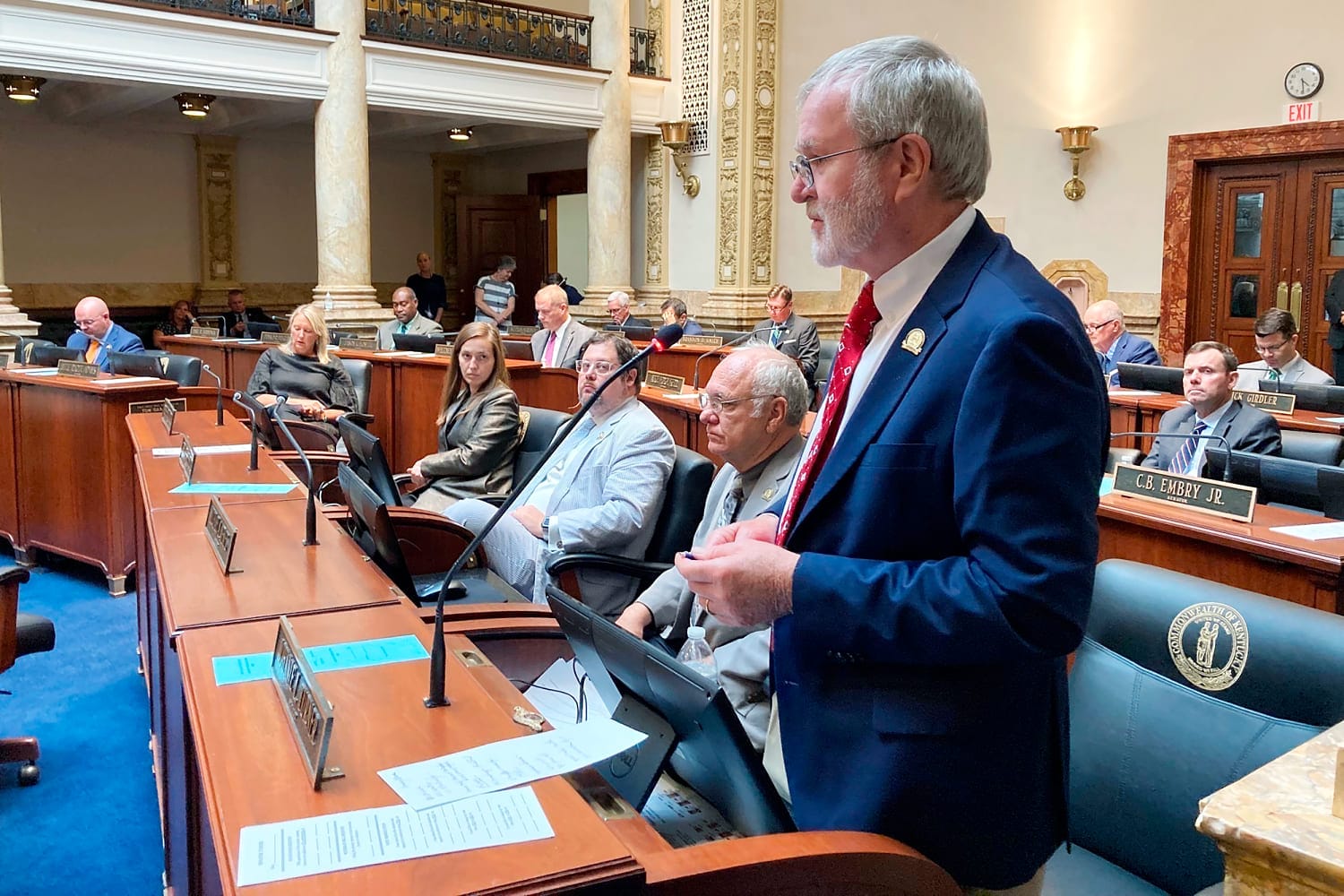 Kentucky state senator dies weeks after plunging into empty swimming pool on a mower