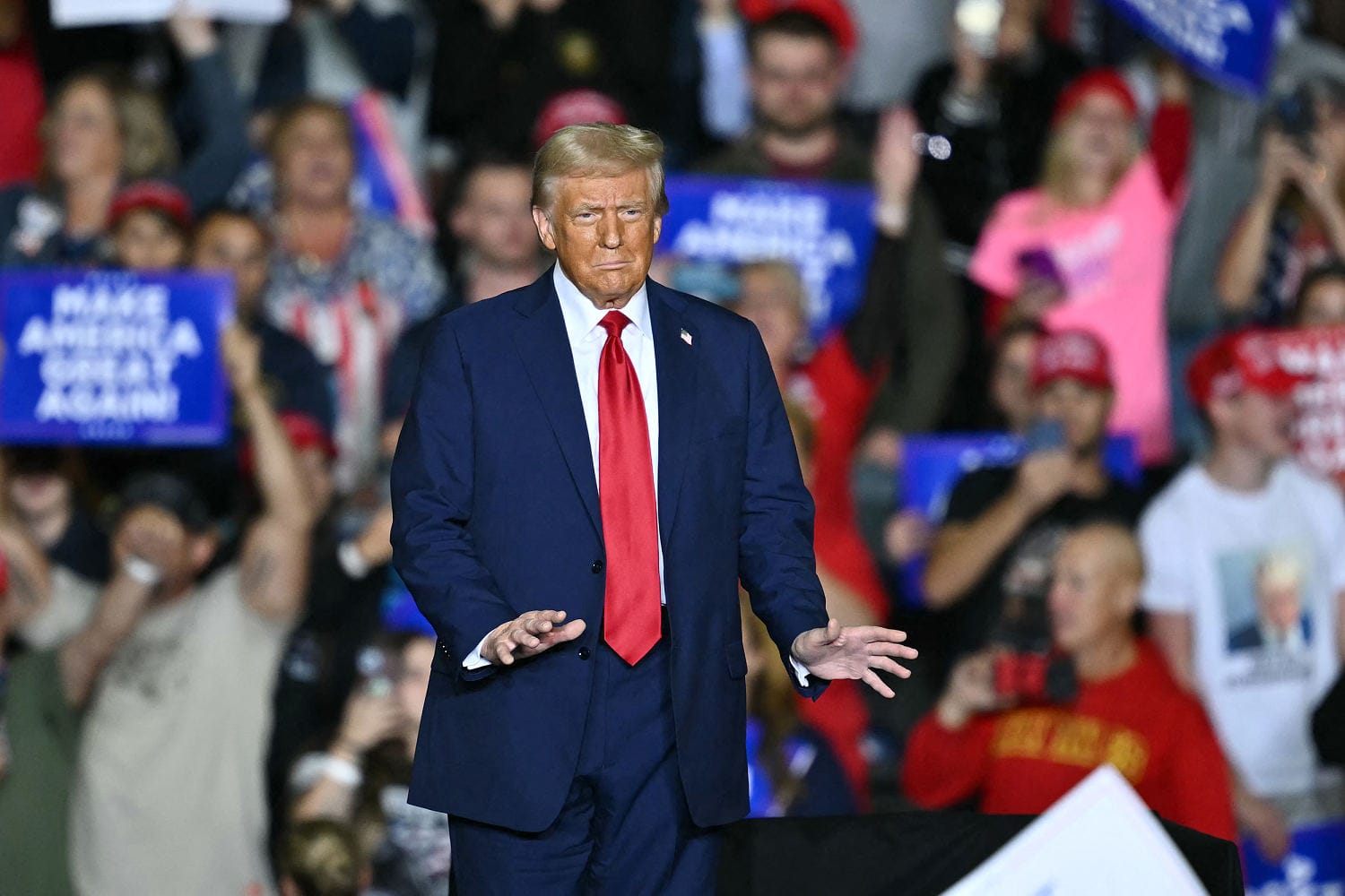 Trump rallies in majority-Latino Pennsylvania metropolis after supporters’ crude and racist remarks