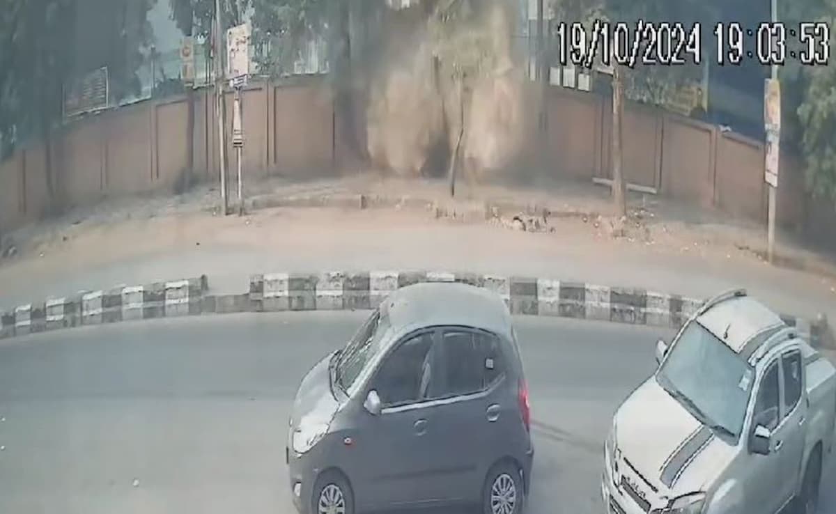 On CCTV, Moment Huge Explosion Ripped Through Wall Of School In Delhi Rohini