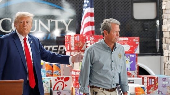 Donald Trump, Georgia Gov. Brian Kemp make uncommon look collectively over Hurricane Helene restoration
