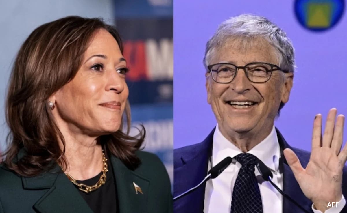 Bill Gates Backs Harris With Million Donation, “Concerned” Over Trump: Report