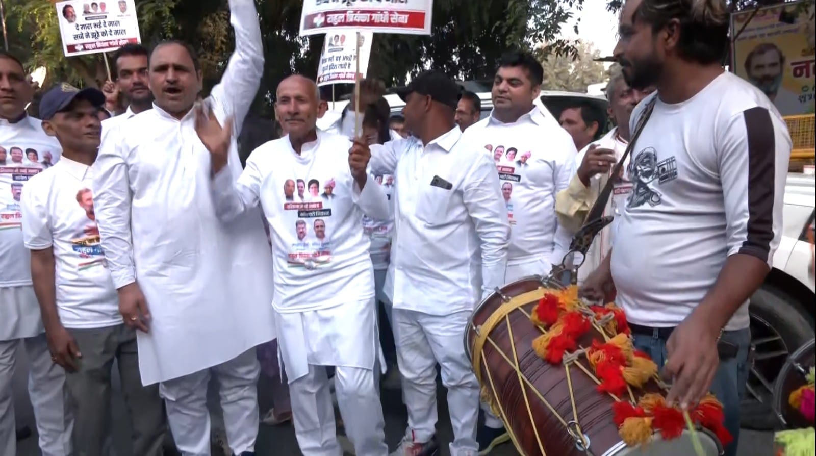 Early Celebrations At Congress Office As Votes Are Counted In Haryana, J&Okay