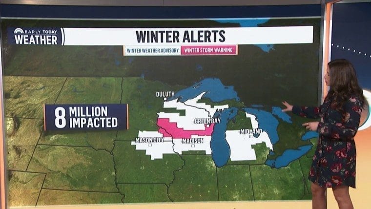 Winter storm threatens Midwest vacation journey
