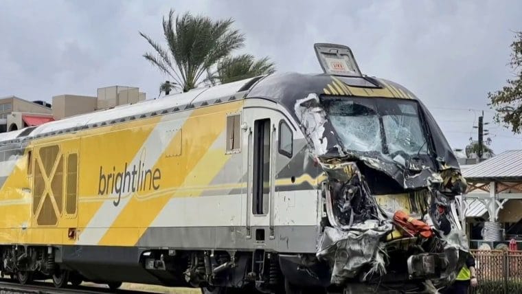 At least 15 injured after Brightline prepare crashes into fireplace truck in Florida
