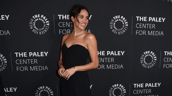 Meghan Markle stuns in crimson carpet look as Prince Harry breaks silence on divorce rumours