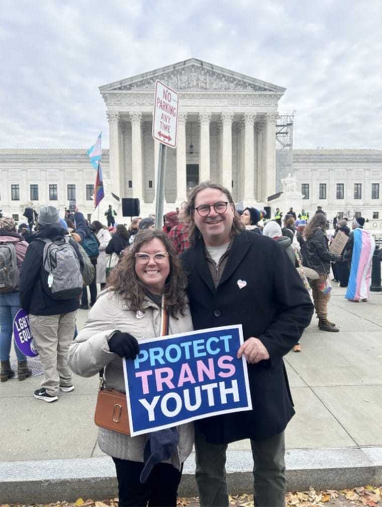 Trans individuals traveled to the Supreme Court from throughout the U.S. to listen to historic case