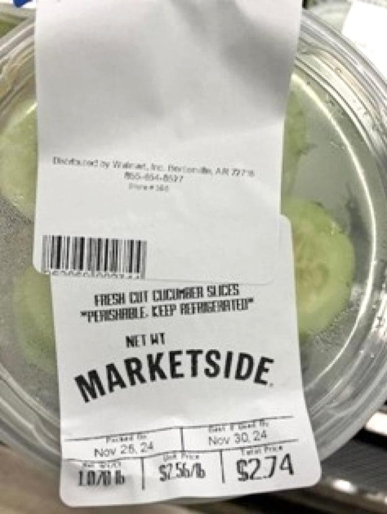 Walmart recollects cucumber slices bought in Texas shops over salmonella danger