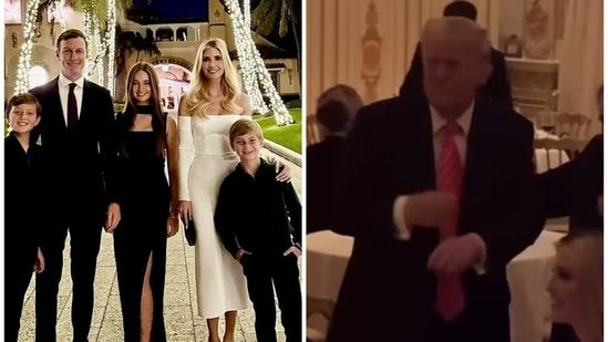 Trump, Ivanka steal Christmas limelight with signature dance and dazzling costume at Mar-a-Lago Christmas celebrations