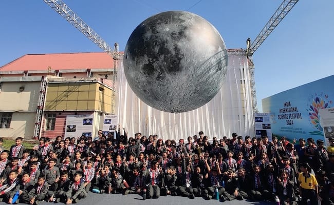 Massive Moon Replica At IIT’s Science Festival Brings Lunar Terrain To Life