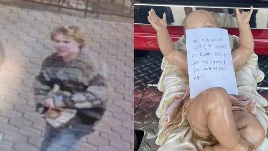 Thief in US returns stolen Baby Jesus statue with apology notice: ‘Made a dumb mistake’ | Trending