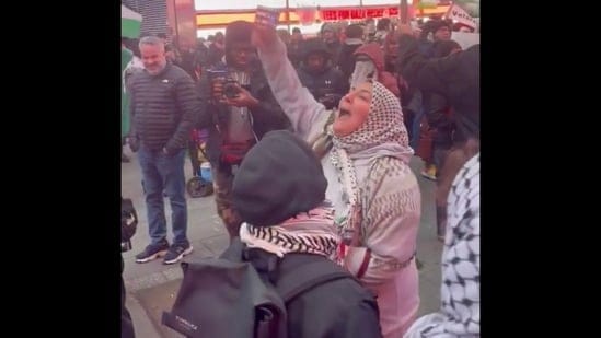 Hundreds of anti-Israel protesters name for ‘intifada revolution’ in Times Square shortly after New Orleans automotive assault