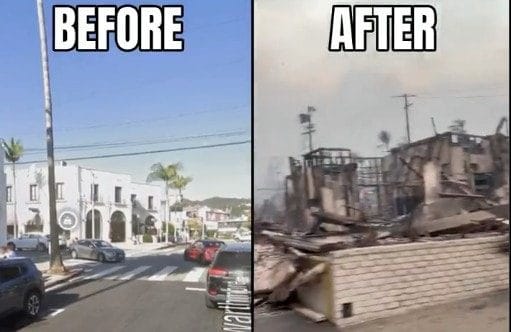 Video Shows Before And After Wildfire Burnt Down Iconic Building In US